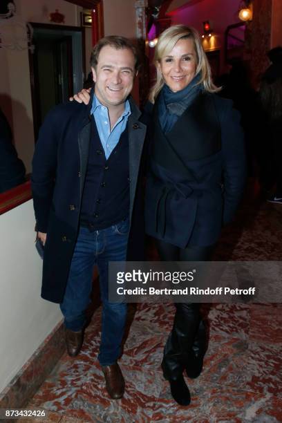 Violonist Renaud Capucon and his companion journalist Laurence Ferrari attend "Depardieu Chante Barbara" at "Le Cirque D'Hiver" on November 12, 2017...