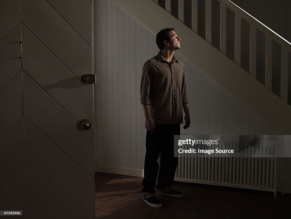 Man in hallway