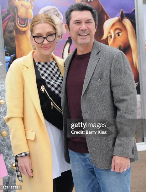 Actor Lou Diamond Phillips and wife Yvonne Boismier Phillips attend the premiere of Columbia Pictures' 'The Star' at Regency Village Theatre on...