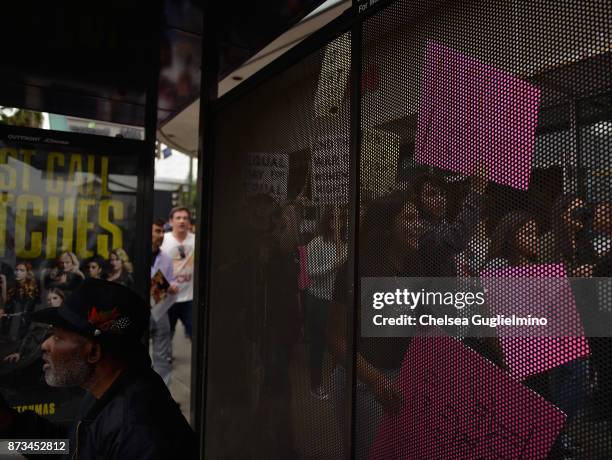 Participants seen at Take Back The Workplace March And #MeToo Survivors March & Rally on November 12, 2017 in Hollywood, California.