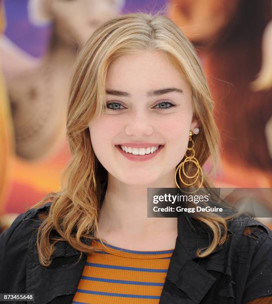 Meg Donnelly arrives at the premiere of Columbia Pictures' "The Star" at Regency Village Theatre on November 12, 2017 in Westwood, California.