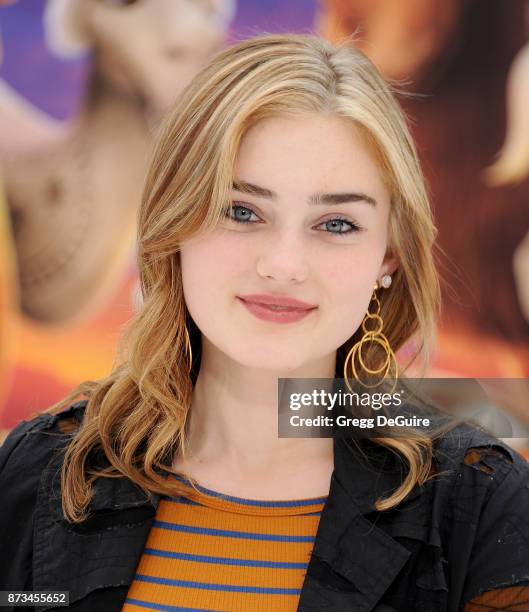 Meg Donnelly arrives at the premiere of Columbia Pictures' "The Star" at Regency Village Theatre on November 12, 2017 in Westwood, California.