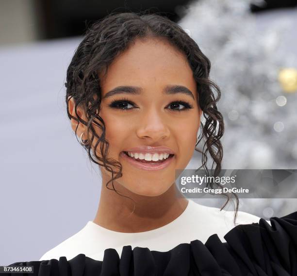 Chandler Kinney arrives at the premiere of Columbia Pictures' "The Star" at Regency Village Theatre on November 12, 2017 in Westwood, California.