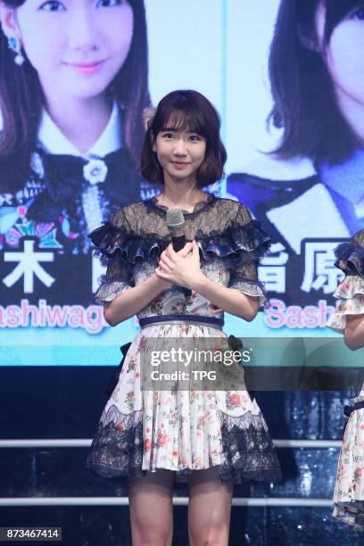 Member Rino Sashihara comes to Taiwan to hold AKB48 Group Fan Meeting in TAIWAN with AKB48 members Yuki Kashiwagi and Minami Minegishi on 11th...