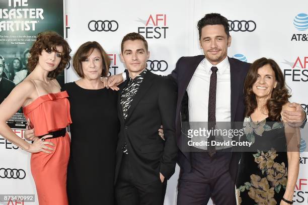 Alison Brie, Joanne Brenner, Dave Franco, James Franco and Betsy Lou Franco attend the AFI FEST 2017 Presented By Audi - Screening Of "The Disaster...