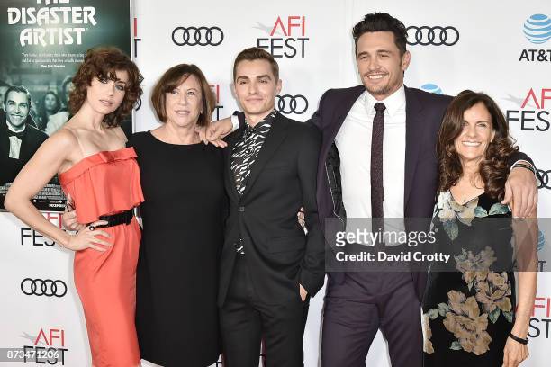 Alison Brie, Joanne Brenner, Dave Franco, James Franco and Betsy Lou Franco attend the AFI FEST 2017 Presented By Audi - Screening Of "The Disaster...
