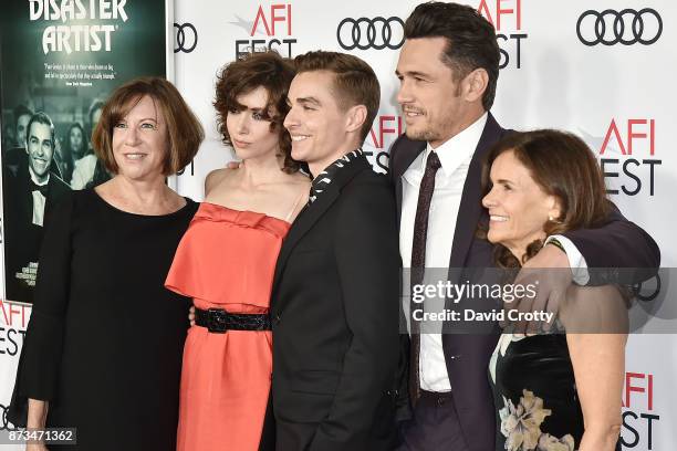 Alison Brie, Joanne Brenner, Dave Franco, James Franco and Betsy Lou Franco attend the AFI FEST 2017 Presented By Audi - Screening Of "The Disaster...