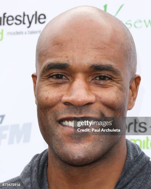 Actor LaMonica Garrett attends the Kusewera celebrity basketball game at Notre Dame High School on November 12, 2017 in Sherman Oaks, California.