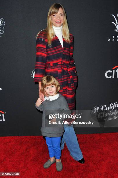 Actress Jaime King and son James Knight Newman attend A California Christmas at The Grove Presented by Citi on November 12, 2017 in Los Angeles,...