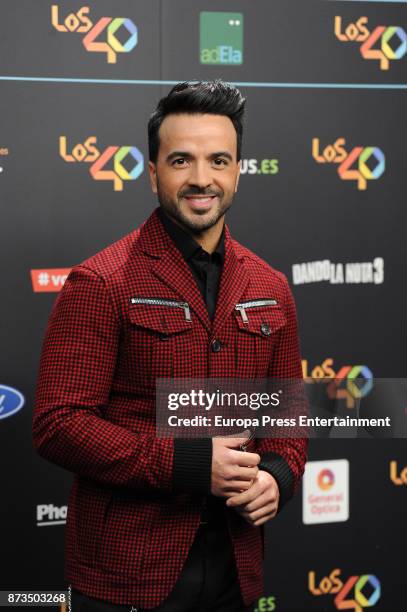 Luis Fonsi attends '40 Principales Awards' 2017 on November 10, 2017 in Madrid, Spain.