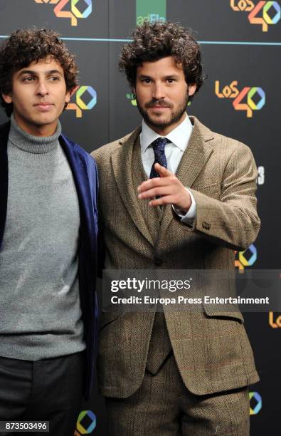 Guillermo Barcenas and Anton Carreno of Taburete attend '40 Principales Awards' 2017 on November 10, 2017 in Madrid, Spain.