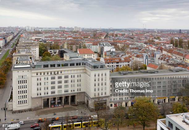 Berlin, Germany Cityscape of Berlin. View over Friedrichshain on October 21, 2017 in Berlin, Germany.