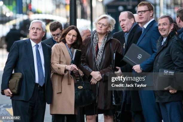 Business leaders including President of the Confederation of British Industry Paul Drechsler , director general of the CBI Carolyn Fairbairn ,...