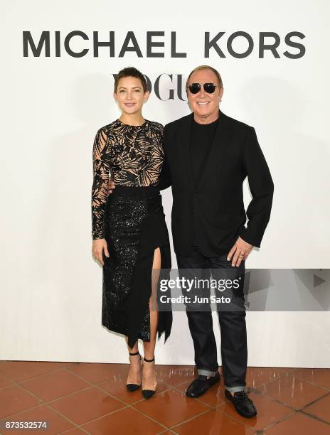 Actress Kate Hudson and designer Michael Kors attend the Michael Kors Watch Hunger Stop Charity Gala Dinner at Riva Degli Etruschi on November 13,...