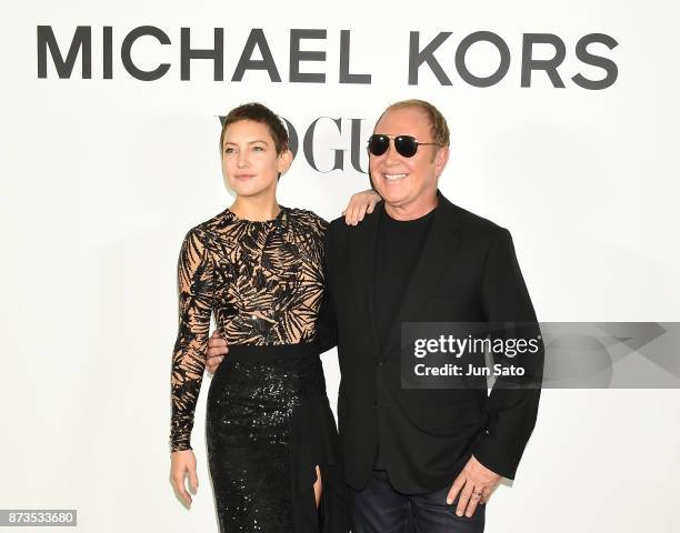 Actress Kate Hudson and designer Michael Kors attend the Michael Kors Watch Hunger Stop Charity Gala Dinner at Riva Degli Etruschi on November 13,...