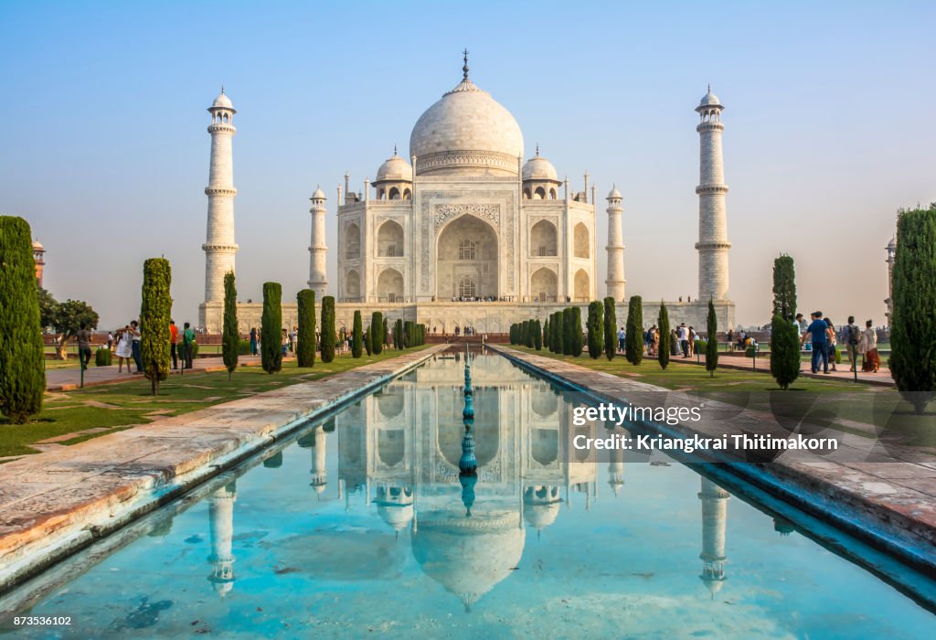 Taj Mahal, Agra city, India.