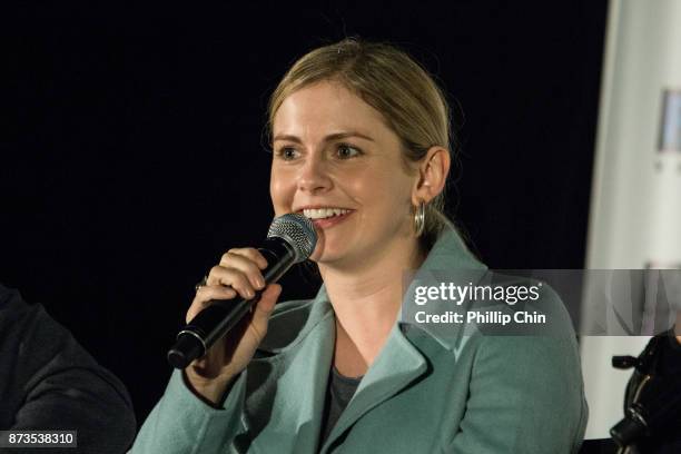 Actress Rose McIver attends the 'iZombie" Q&A for Fan Expo Vancouver in the Vancouver Convention Centre on November 12, 2017 in Vancouver, Canada.