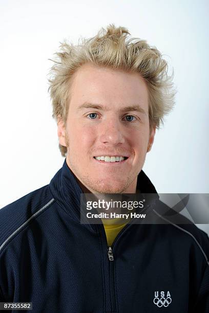Alpine skier Ted Ligety poses for a portrait during the NBC/USOC Promotional Photo Shoot on May 15, 2009 at Smashbox Studios in Los Angeles,...