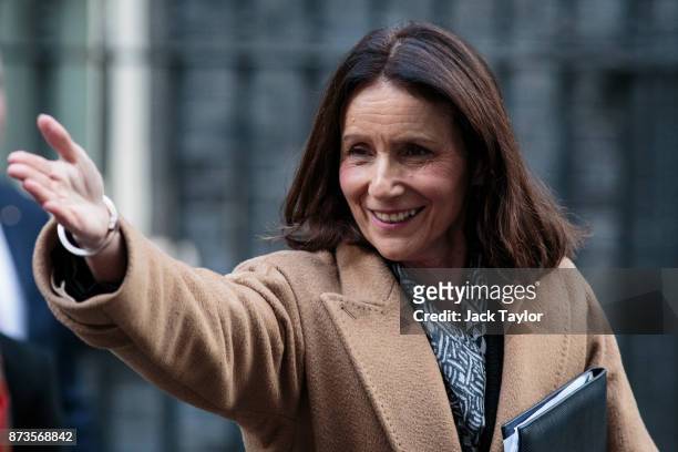 Director general of the CBI Carolyn Fairbairn leaves number Number 10 Downing Street on November 13, 2017 in London, England. British Prime Minister...