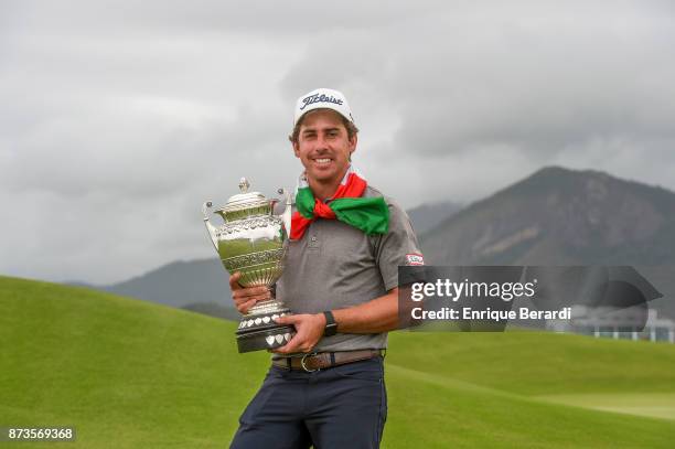 Rodolfo Cazaubon of Mexico during the final round of the PGA TOUR Latinoamerica 64 Aberto do Brasil at the Olympic Golf Course on October 15, 2017 in...