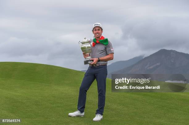 Rodolfo Cazaubon of Mexico during the final round of the PGA TOUR Latinoamerica 64 Aberto do Brasil at the Olympic Golf Course on October 15, 2017 in...