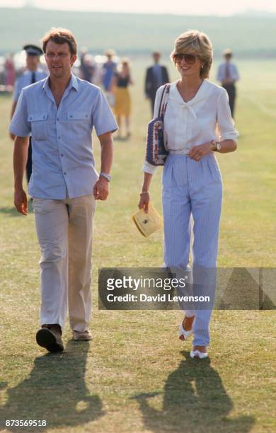 Princess Diana at a polo match in Cowdray Park in the summer of 1983
