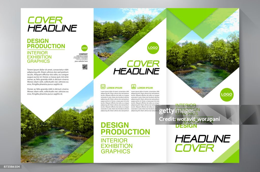 Flyer Using Number 3 Brochure 3 Fold Flyer Design A4 Template High-Res Vector Graphic ...