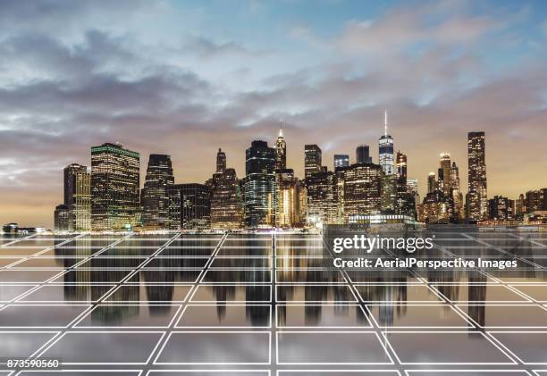 smart city - power grid stock-fotos und bilder