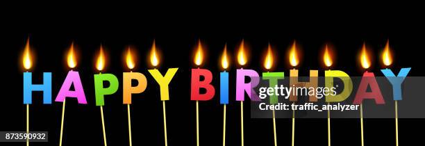 ilustrações de stock, clip art, desenhos animados e ícones de happy birthday - queimadas