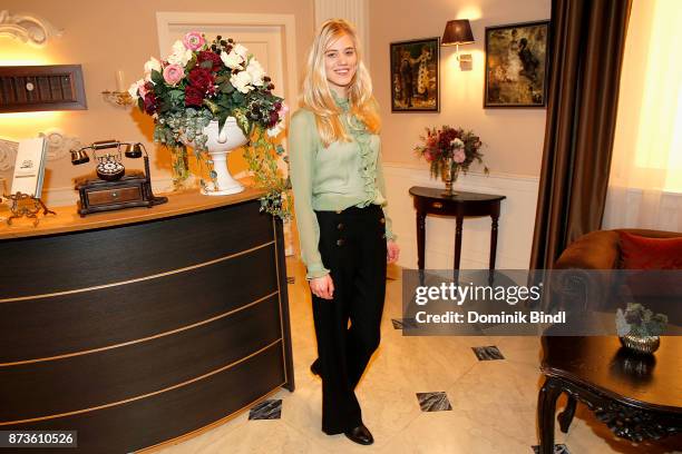 Larissa Marolt during the 'Sturm der Liebe' fan event at Bavaria Studios on November 13, 2017 in Munich, Germany.