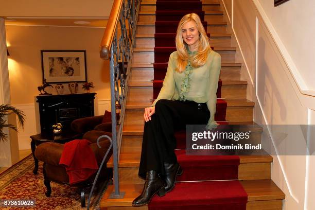 Larissa Marolt during the 'Sturm der Liebe' fan event at Bavaria Studios on November 13, 2017 in Munich, Germany.
