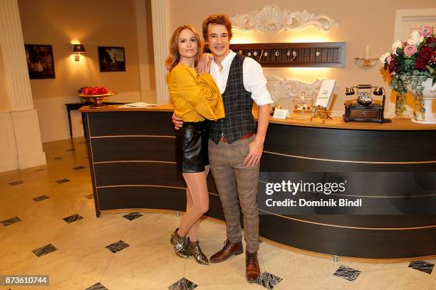 Isabell Ege and Sebastian Fischer during the 'Sturm der Liebe' fan event at Bavaria Studios on November 13, 2017 in Munich, Germany.