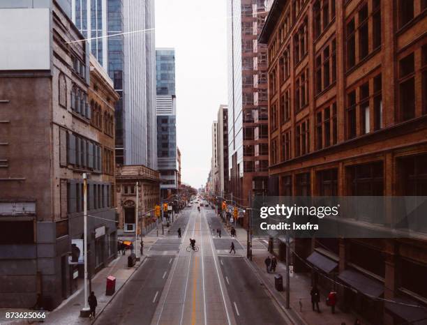 streets of toronto, canada. - downtown shopping stock pictures, royalty-free photos & images