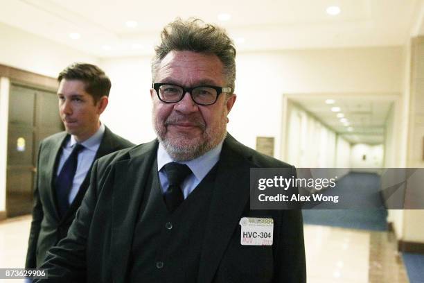 Russian-American lobbyist Rinat Akhmetshin arrives at the Capitol for a closed door meeting with the House Intelligence Committee November 13, 2017...