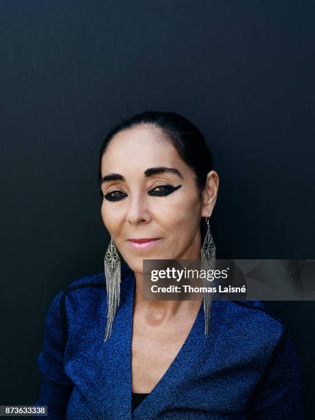 Artist Shirin Neshat is photographed for Self Assignment on September, 2017 in Venice, Italy. .