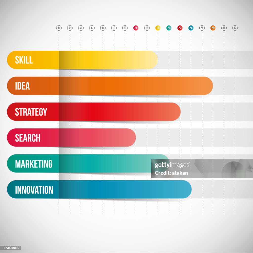 Vector Chart Templates For Infographics With 6 Options High-Res Vector ...