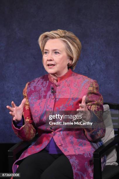 Former US Secretary of State Hillary Rodham Clinton speaks onstage during The Child Mind Institute Summit: The State of Child & Adolescent Mental...