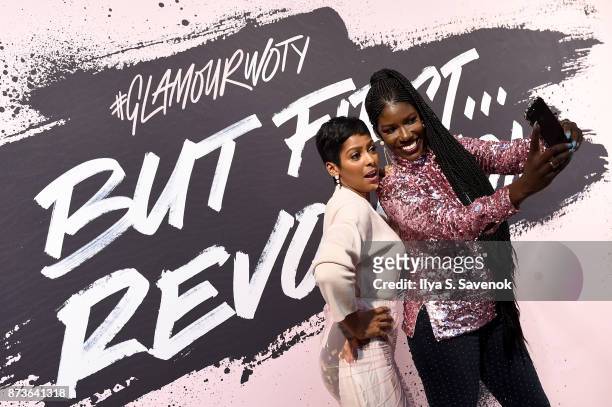 Tamron Hall and Bozoma Saint John pose during Glamour Celebrates 2017 Women Of The Year Live Summit at Brooklyn Museum on November 13, 2017 in New...