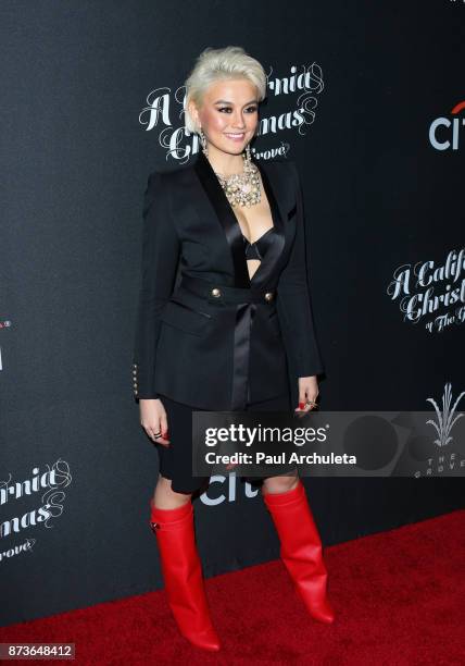 Singer Agnez Mo attends the California Christmas At The Grove at the Grove on November 12, 2017 in Los Angeles, California.