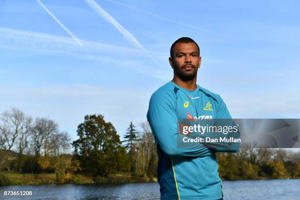 Kurtley Beale of Australia poses for a portrait prior to a training session at the Lensbury Hotel on November 13, 2017 in London, England.