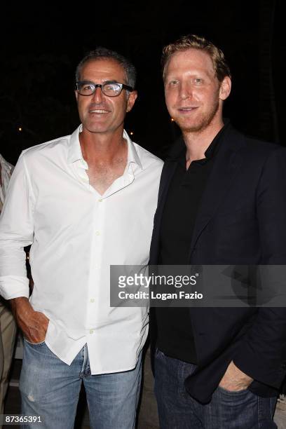 Directors David Frankel and Matt Tyrnauer attend a round table discussion of Valentino: The Last Emperor at Raleigh Hotel on May 15, 2009 in Miami...
