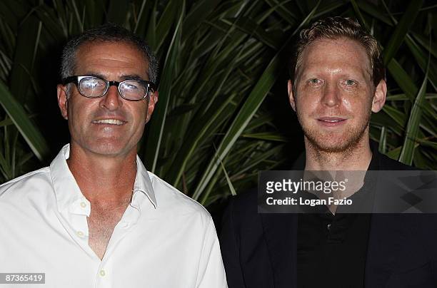 Directors David Frankel and Matt Tyrnauer attend a round table discussion of Valentino: The Last Emperor at Raleigh Hotel on May 15, 2009 in Miami...