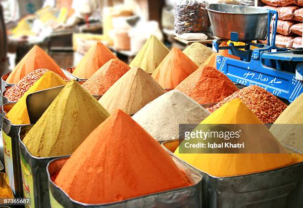 colorful bazaar -- karachi. - spice market stock pictures, royalty-free photos & images