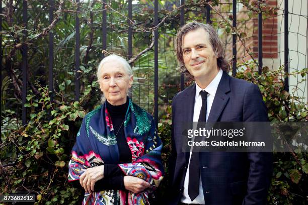 Primatologist Jane Goodall and director Brett Morgen are photographed for New York Times on October 17, 2017 in New York City. PUBLISHED IMAGE.