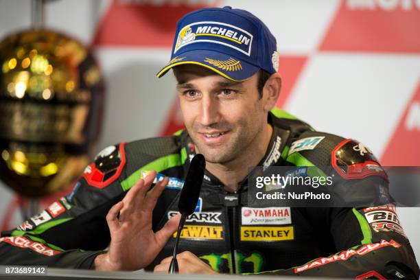 During the press conference after the Gran Premio Motul de la Comunitat Valenciana, Circuit of Ricardo Tormo,Valencia, Spain. Saturday 12th of...