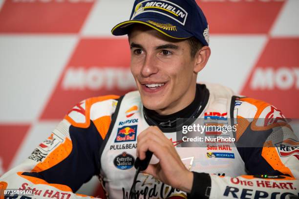 Marc Marquez Repsol Honda Team Honda during the press conference after the Gran Premio Motul de la Comunitat Valenciana, Circuit of Ricardo...