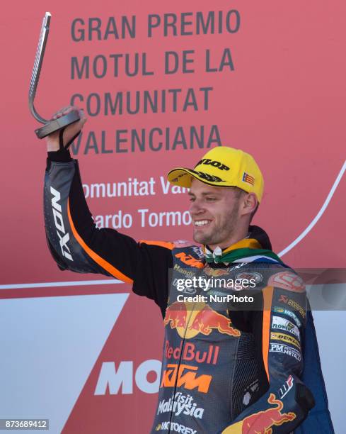 Brad Binder Red Bull Ktm Ajo Ktm during the race day of the Gran Premio Motul de la Comunitat Valenciana, Circuit of Ricardo Tormo,Valencia, Spain....