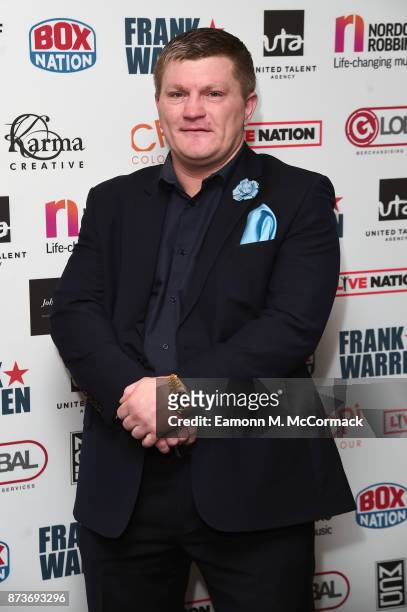 Ricky Hatton arriving at The Nordoff Robbins Championship Boxing dinner held at London Hilton on November 13, 2017 in London, England.