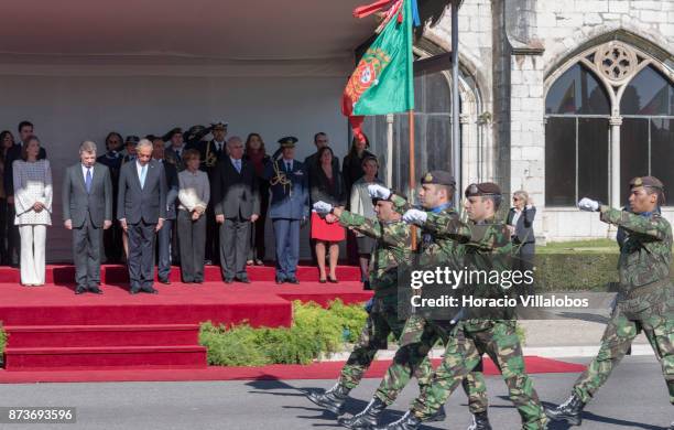 Portuguese President Marcelo Rebelo de Sousa and the President of Colombia Juan Manuel Santos Calderon and his wife Maria Clemencia Rodriguez Munera...