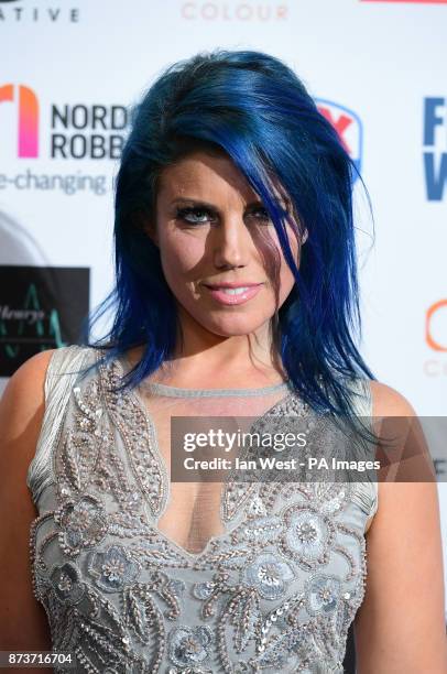 Carly Wilford attending the Nordoff Robbins Boxing Dinner at the Hilton hotel.London. PRESS ASSOCIATION Photo. Picture date: Monday November 13,...